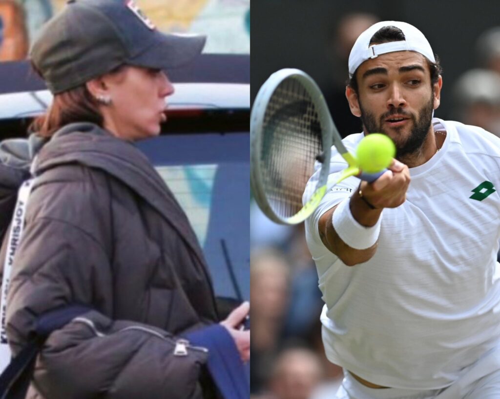 Melissa Satta sul campo da tennis con l'allenatore dell'ex fidanzata di Matteo Berrettini