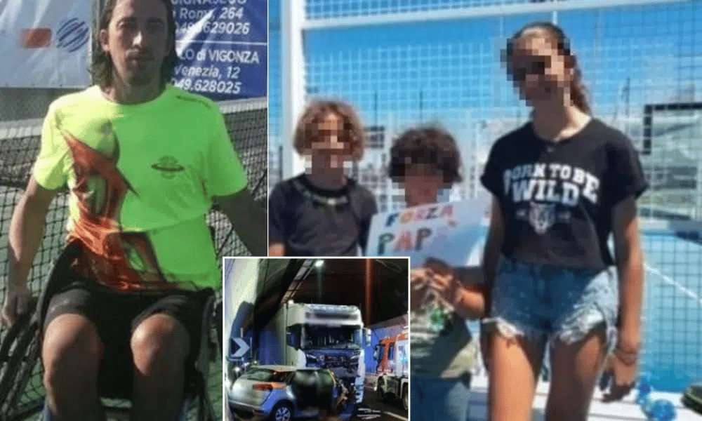 Andrea Silvestrone, atleta paraplegico morto a 49 anni nell'incidente a Grottammare insieme a due dei suoi figli.
