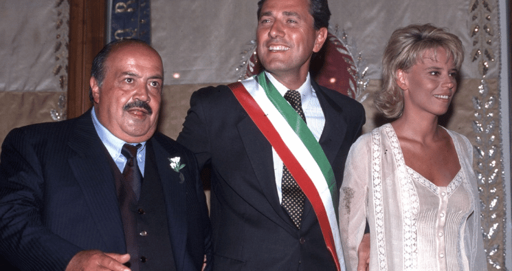 Il giorno del matrimonio tra Maria De Filippi e Maurizio Costanzo, alla presenza dell'allora sindaco Francesco Rutelli.