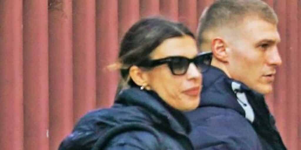Elisabetta Canalis e Georgian Cimpeanu paparazzati a Milano