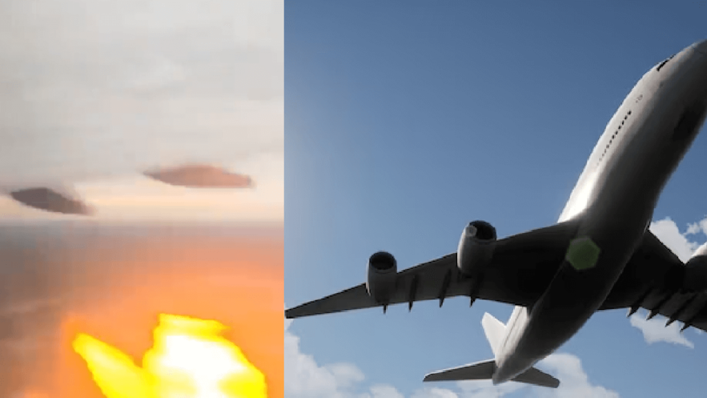 Aereo sbatte contro uno stormo di uccelli motore prende fuoco