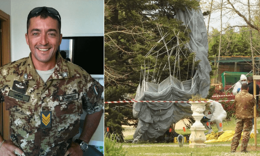 Paracadutista della Folgore precipita nel giardino di una casa Gianluca Spina muore a 49 anni