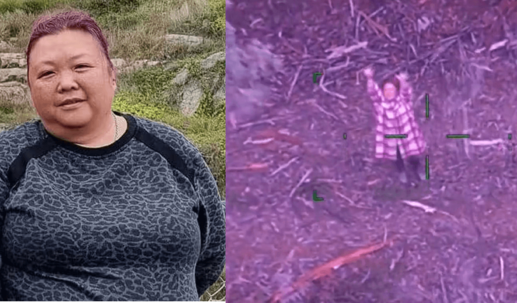 Bloccata con l'auto nella boscaglia sopravvive per 5 giorni bevendo vino