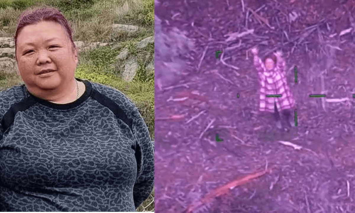 Bloccata con l'auto nella boscaglia sopravvive per 5 giorni bevendo vino