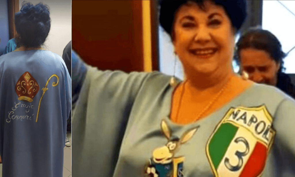 Detto, fatto. L'attrice Marisa Laurito si veste d'azzurro per il Napoli Ma non mi spoglio