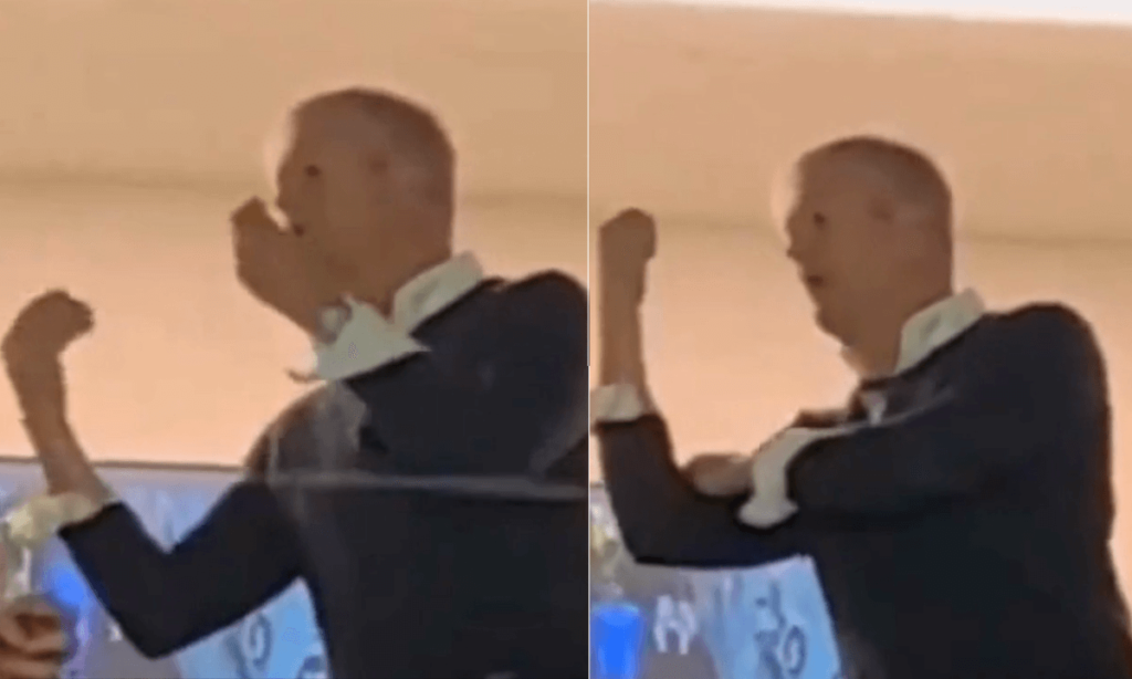 Il papà del calciatore Erling Haaland fa gestacci e lancia cibo contro i tifosi avversari per i cori contro il figlio