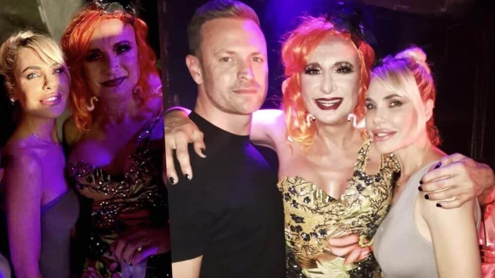 Ilary Blasi e Bastian Muller sono andati al Circolo Omosessuale Muccassassina da Vladimir Luxuria