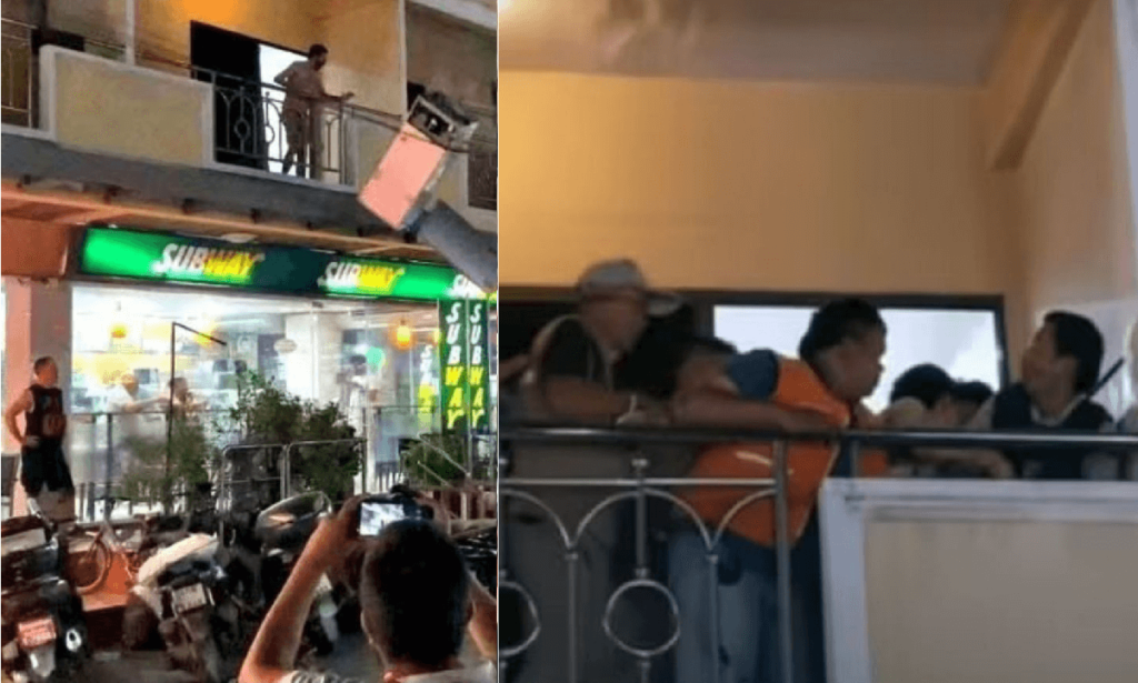 Sesso sfrenato e droga, poi la follia di un italiano all'estero l'uomo lancia mobili dalla finestra