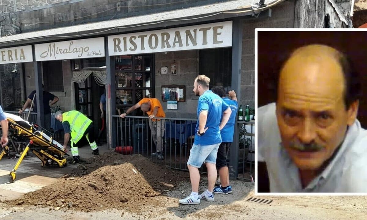 Montefiascone, crolla terrapieno su ristorante