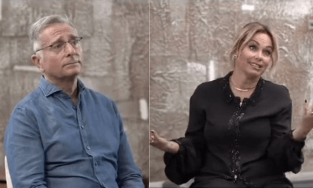 Il VIDEO dell'intervista sulla separazione Bonolis-Bruganelli La faccia di lui dice tutto, le dichiarazioni