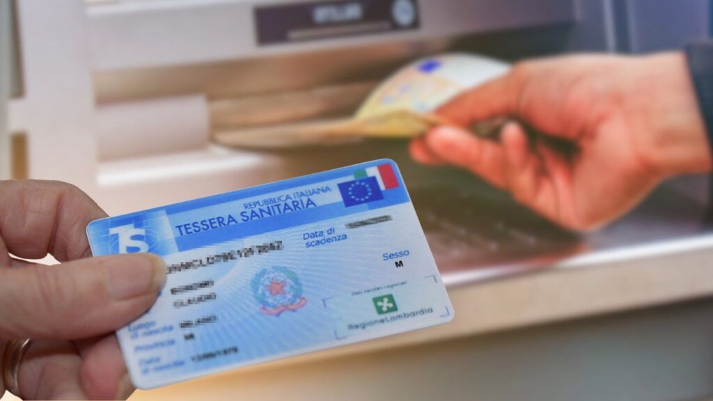 Prelevare al bancomat con la tessera sanitaria