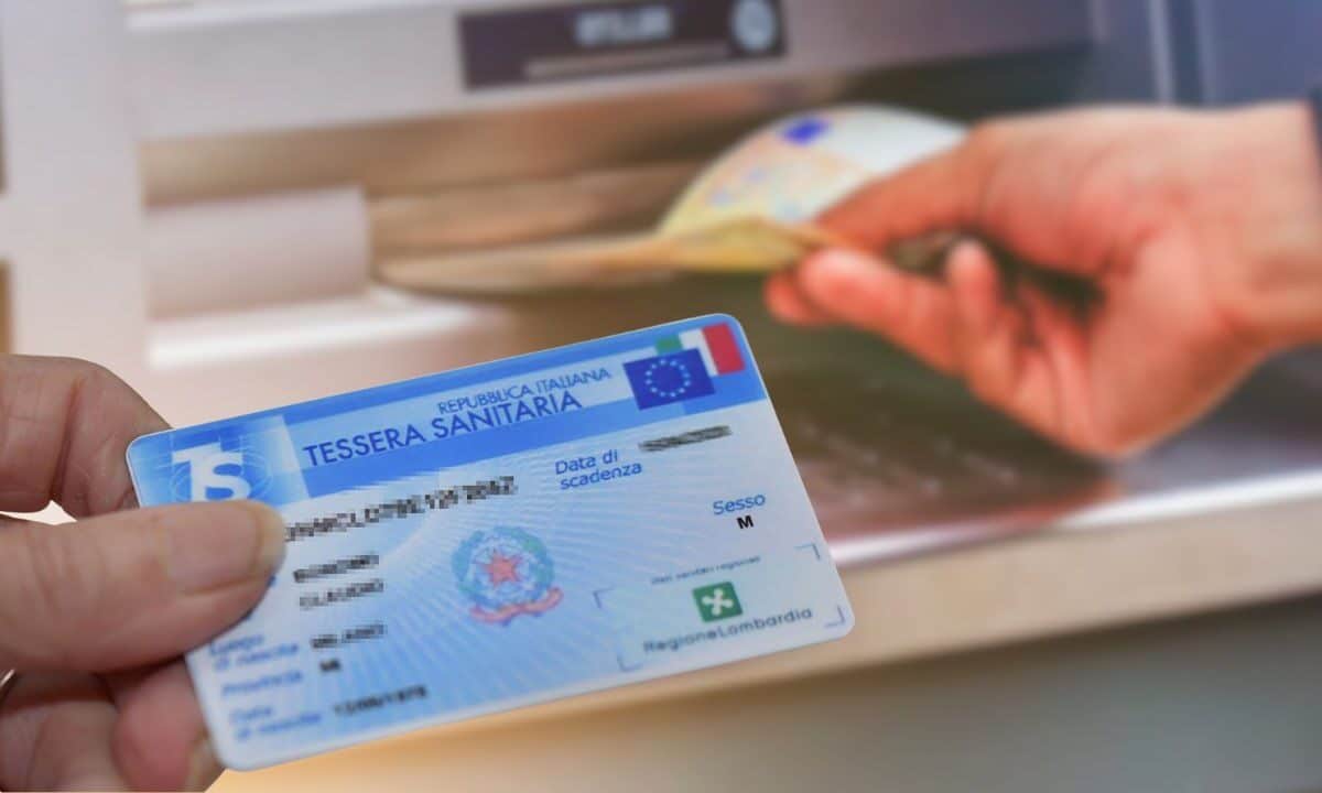 Prelevare al bancomat con la tessera sanitaria