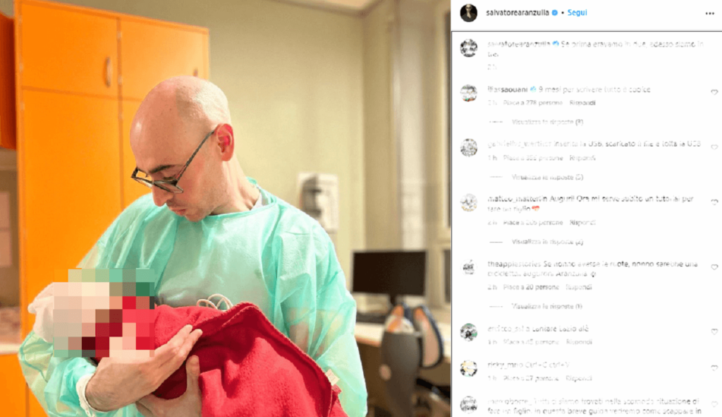 Salvatore Aranzulla e la fidanzata Sabrina sono diventati mamma e papà della primogenita