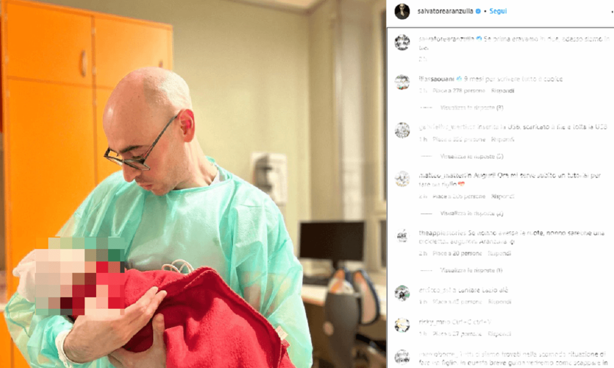 Salvatore Aranzulla e la fidanzata Sabrina sono diventati mamma e papà della primogenita
