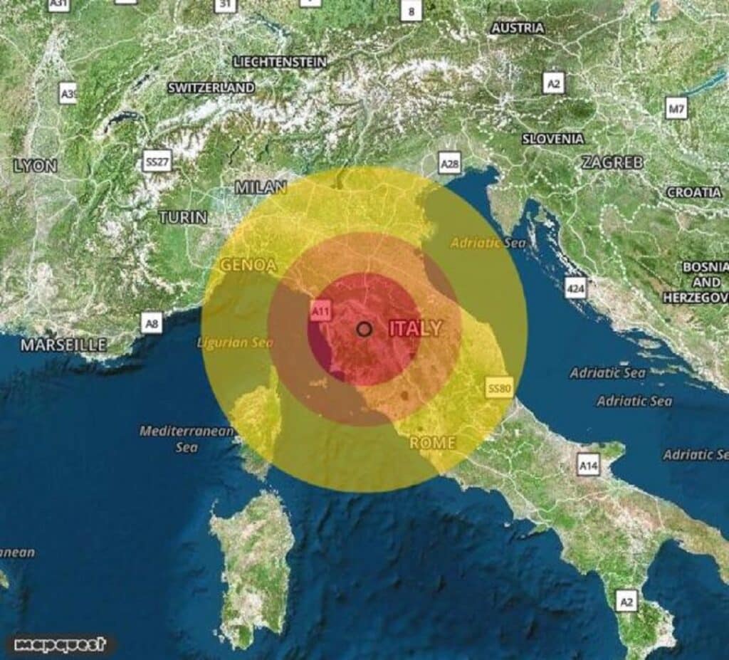 Terremoto in Toscana