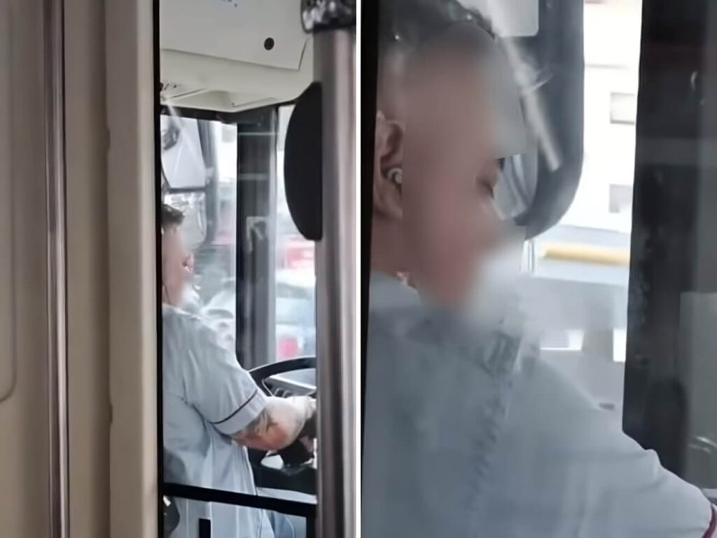 Autista Atac guida l’autobus a occhi chiusi e viene ripreso in video.