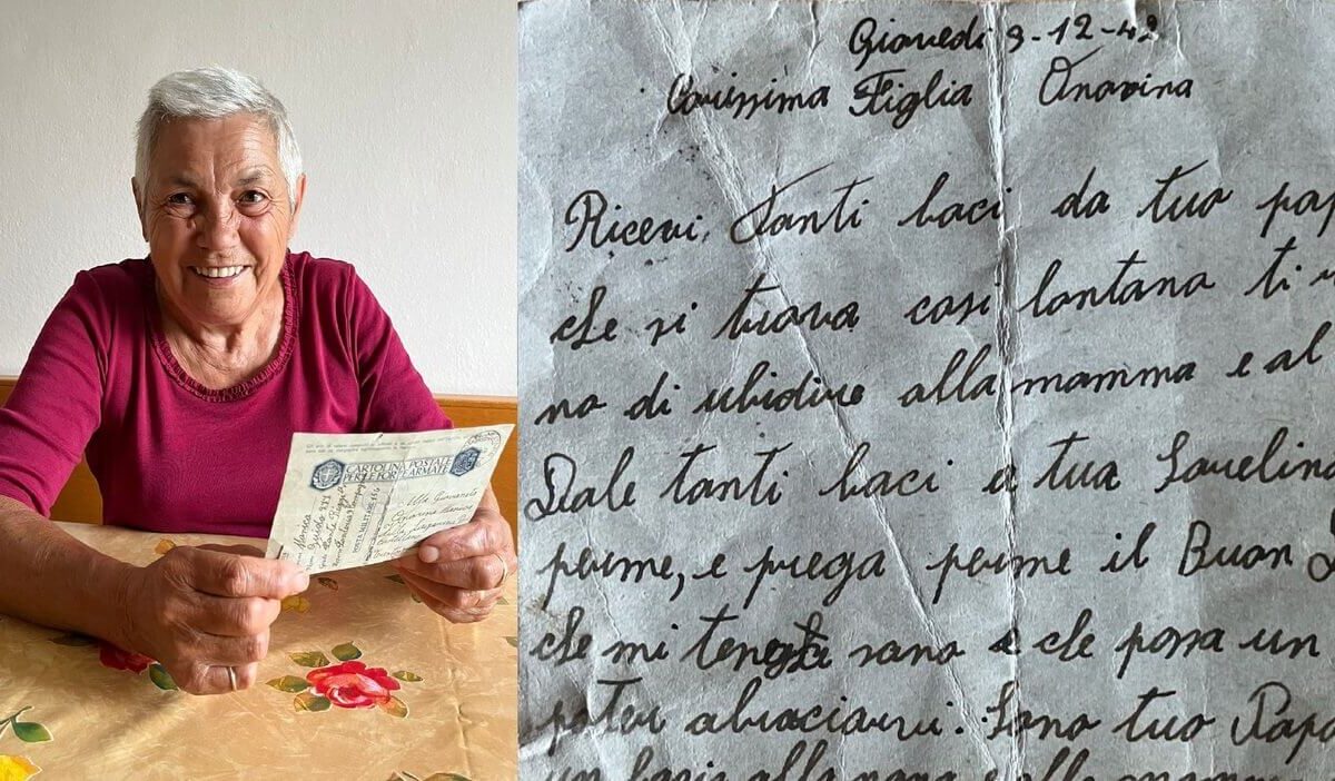 Onorina, 81 anni dopo ha ricevuto la lettera del papà morto in guerra