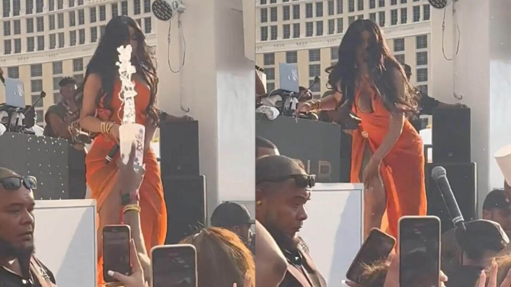 Fan bagna Cardi B durante il concerto e la rapper gli tira un microfono (VIDEO)