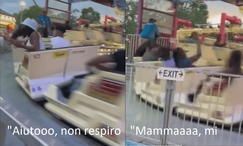 Giostra va in tilt e non si ferma più, i bimbi urlano terrorizzati (VIDEO) Aiutateci!, le immagini