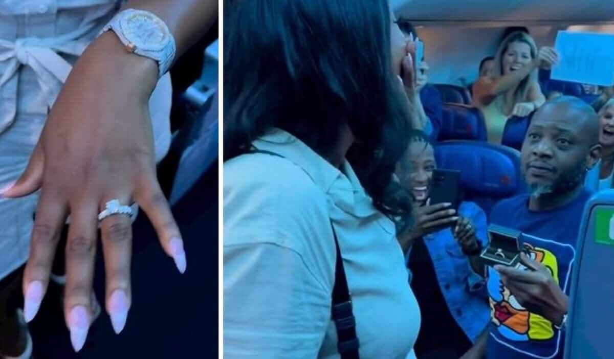 Chiede la mano alla sua compagna a novemila metri di altezza, la scena è virale