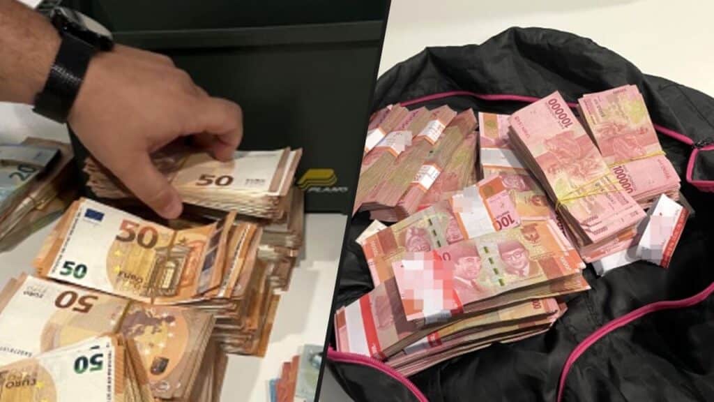 migliaia di euro nascosti nelle borse