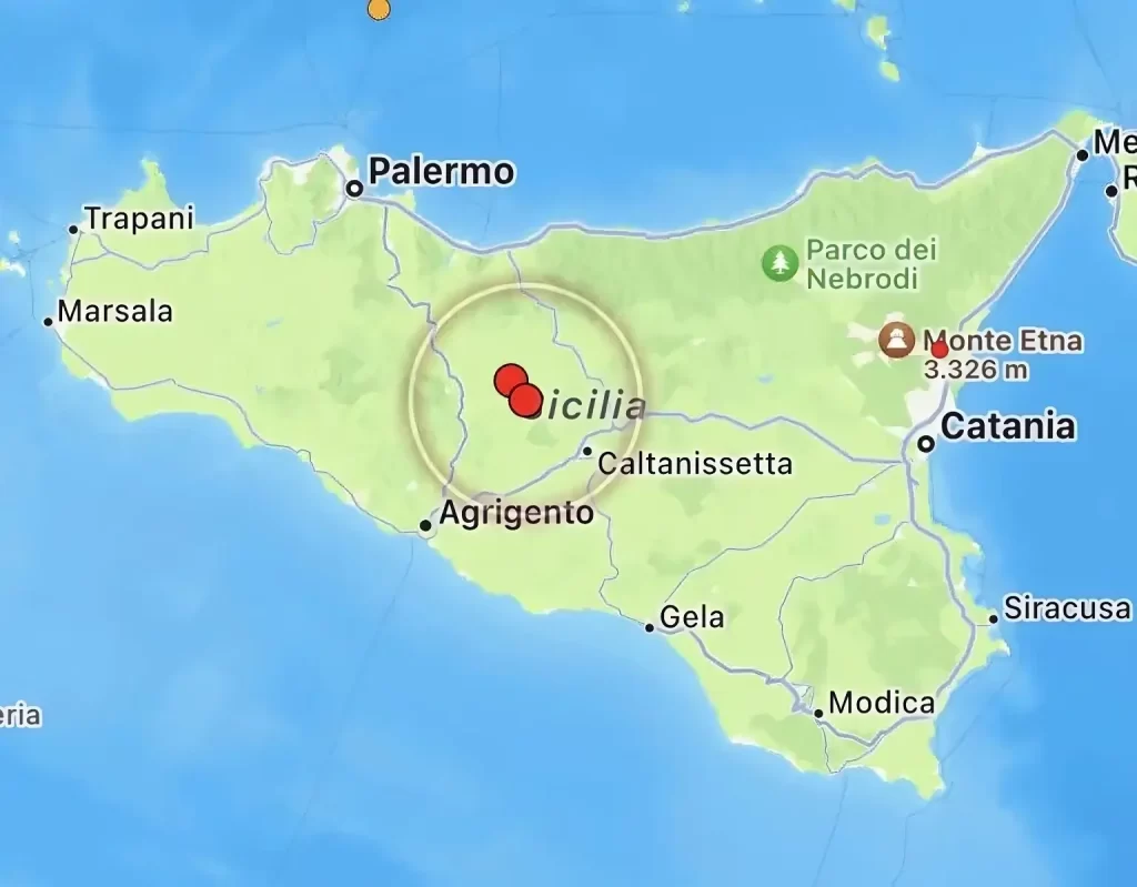 Terremoto in Sicilia alle 6:34 tra Caltanissetta e Palermo