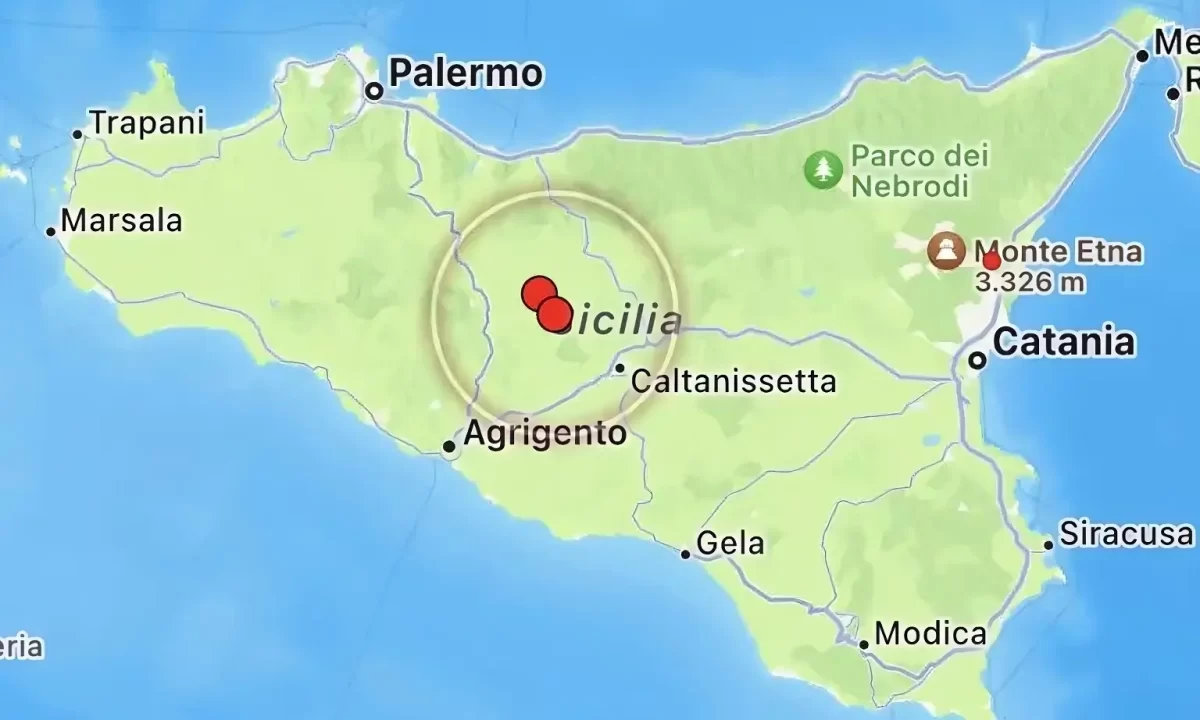 Terremoto in Sicilia alle 6:34 tra Caltanissetta e Palermo