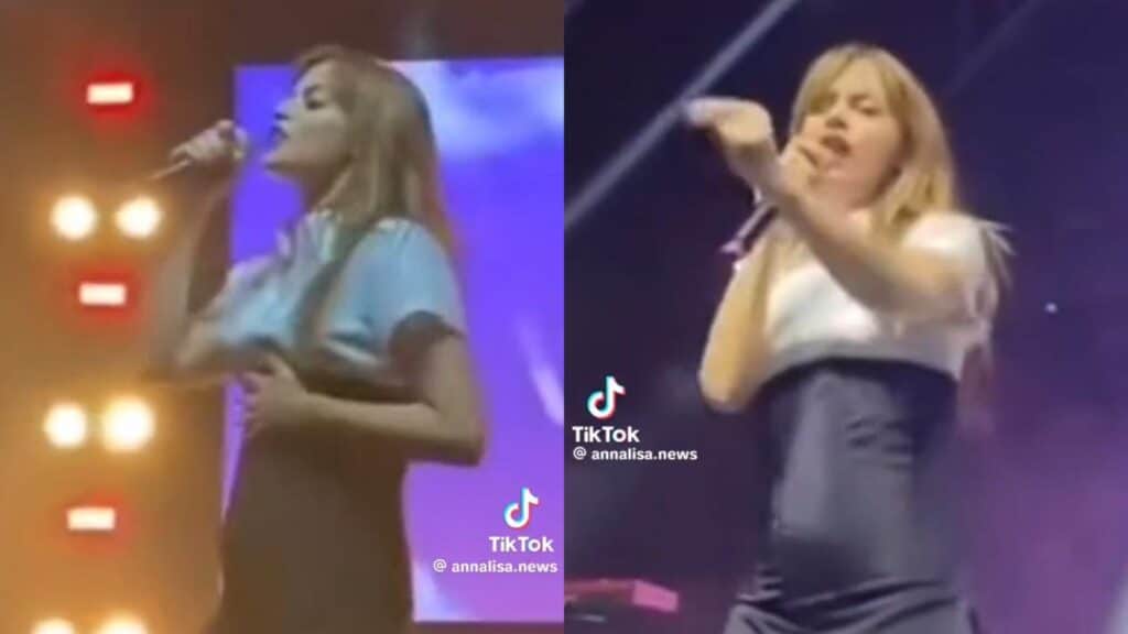 Annalisa Scarrone sale sul palco ma i fan notano un "pancino sospetto": aspetta un bambino?