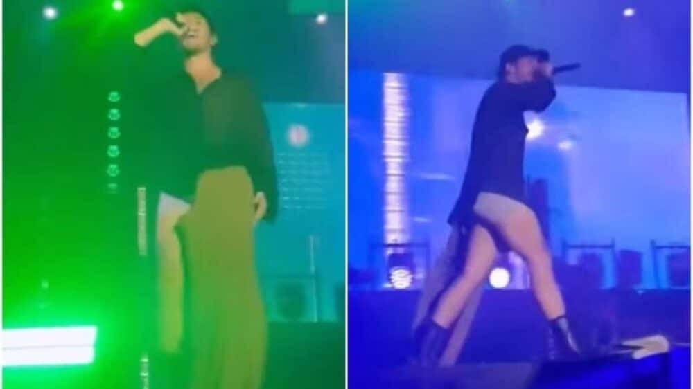 Incidente per Tananai: si strappano i calzoni e rimane in mutande ma lui continua a cantare