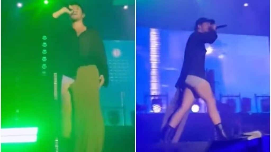 Incidente per Tananai: si strappano i calzoni e rimane in mutande ma lui continua a cantare