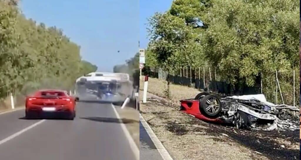 Incidente mortale tra Ferrari, Lamborghini e un camper in Sardegna