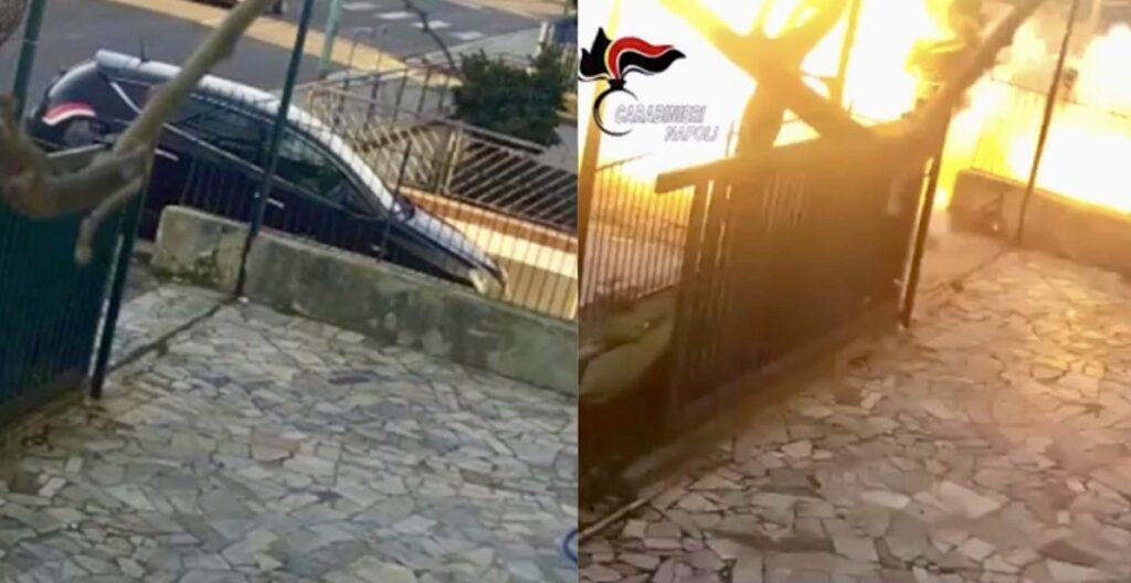 Attentato nel Napoletano, esplode un’auto con alla guida un finanziere