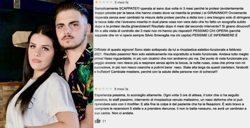 Le terrificanti recensioni della clinica che ha operato Alessia Neboso a Napoli