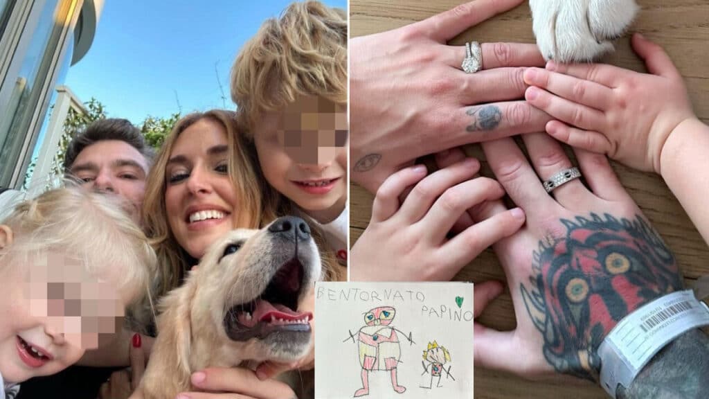 Al suo ritorno il rapper milanese ha trovato una piacevolissima e tenera sorpresa da parte dei figli