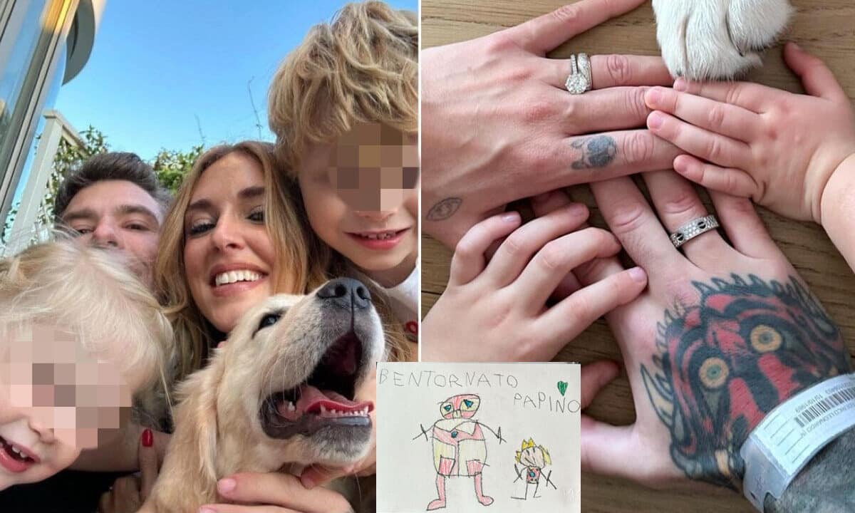 Al suo ritorno il rapper milanese ha trovato una piacevolissima e tenera sorpresa da parte dei figli