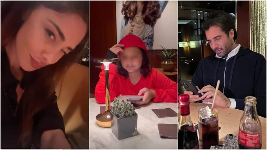 Prima cena in famiglia: Belén Rodriguez presenta Elio Lorenzoni ai figli in un ristorante a Milano