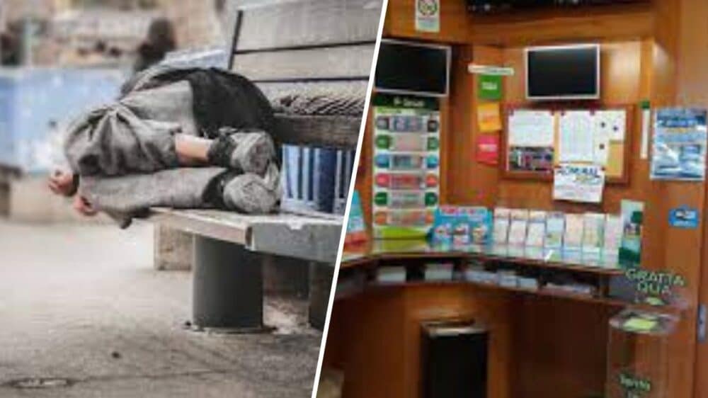 clochard vince 37mila euro e non può ritirarli