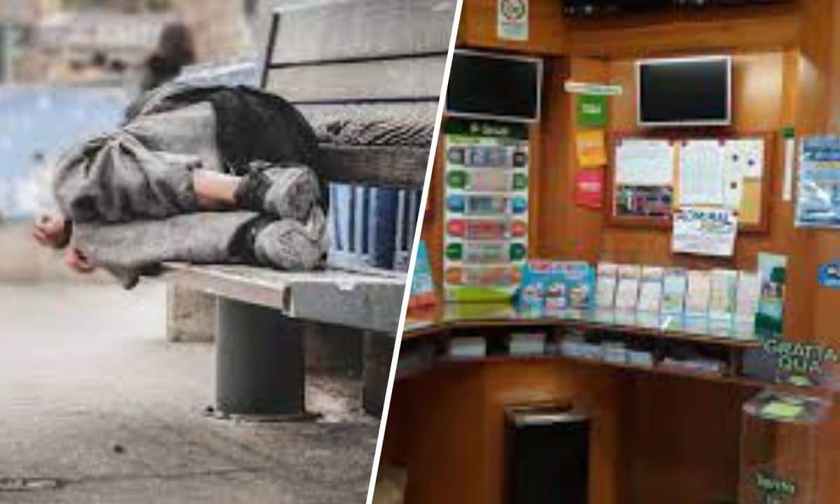 clochard vince 37mila euro e non può ritirarli