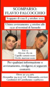 reggio emilia scomparso 15enne 2