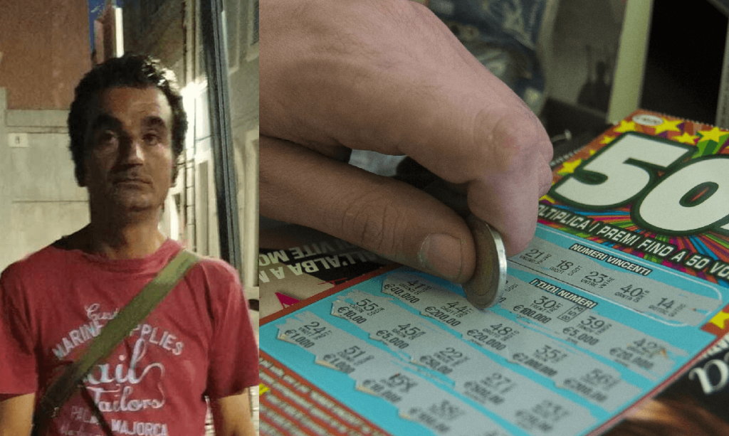 Il clochard Gianluigi ha rivinto dopo i 37mila euro al Superenalotto, la nuova vicenda