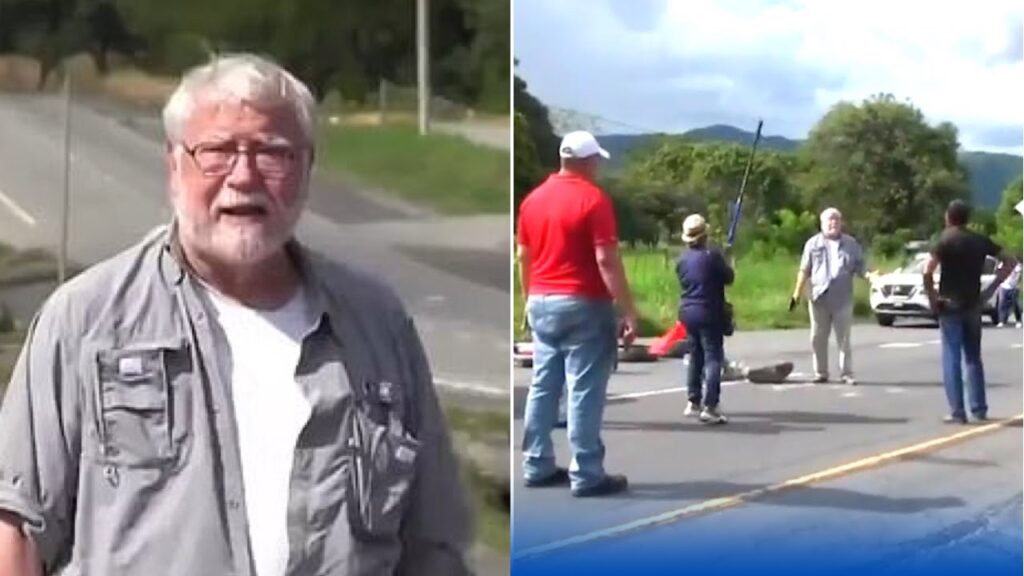 Senza fare una piega e con una calma inquietante, dopo aver sparato, si china e sposta dalla strada i due blocchi che avevano ostruito la circolazione stradale