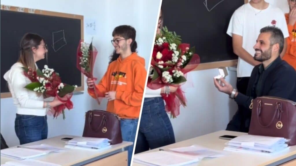 proposta di matrimonio in classe