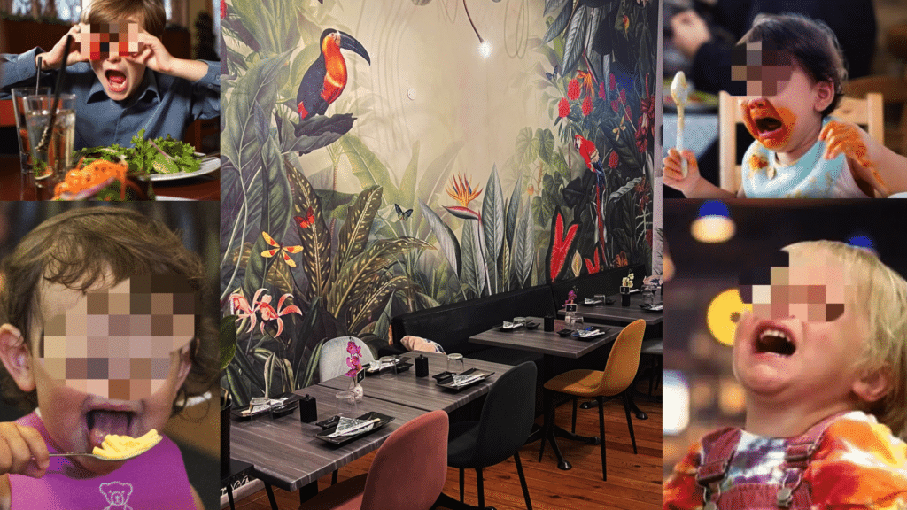 Da subito il tavolo viene devastato. I due bambini iniziano urlare in maniera animalesca. Urla avvertite non solo all’esterno del locale ma due traverse prima. E i genitori ci minacciano per la nostra non ospitalità."