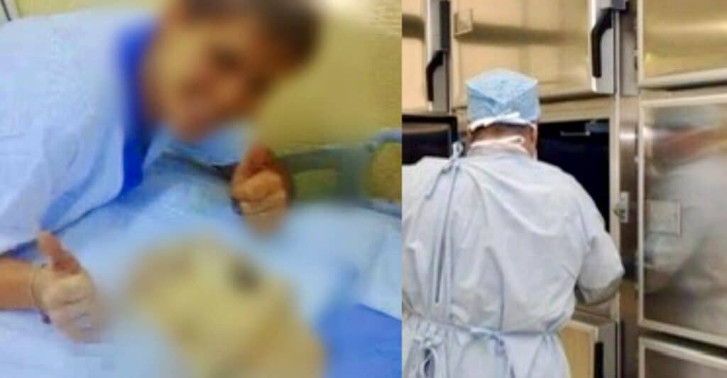 Selfie con il cadavere di un bimbo: vilipendio