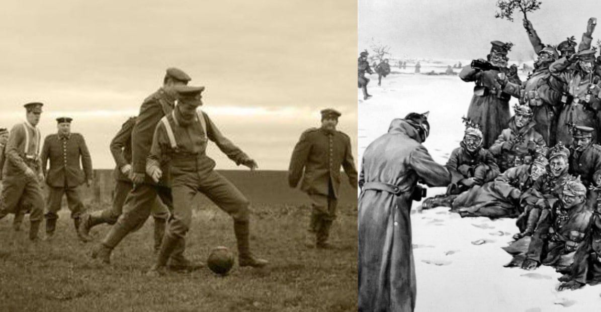 La tregua di Natale, quando i soldati fermarono la Prima Guerra Mondiale per giocare a calcio