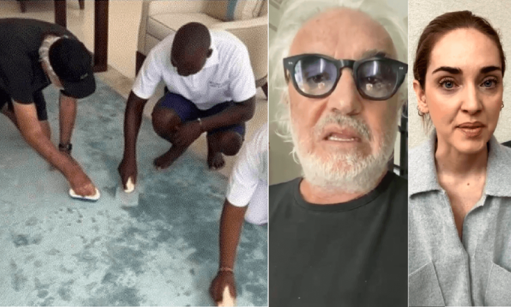 Briatore fa le pulizie con i dipendenti, ma lo deridono Non credibile, il filmato