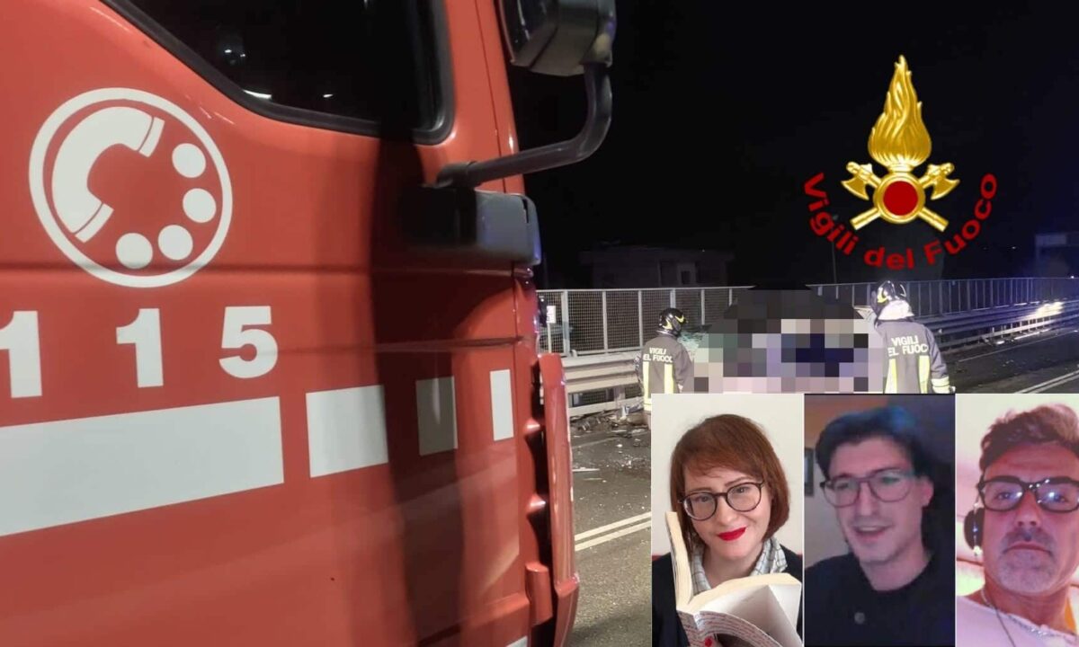Nel violentissimo scontro le vetture hanno preso subito fuoco