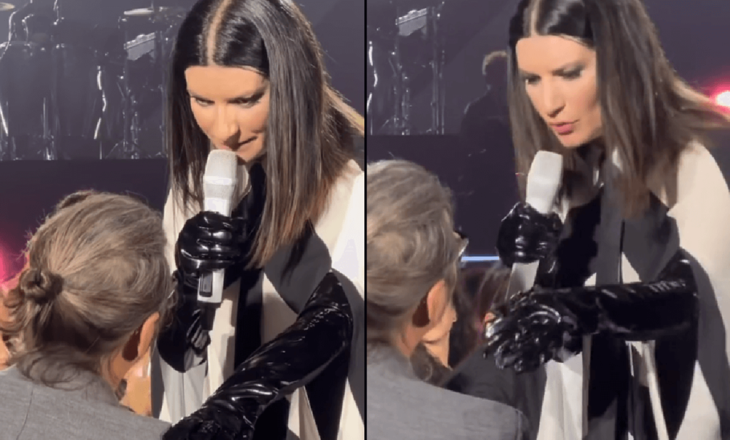 Pausini contro lo spettatore distratto, concetto interrotto Ti annoio? Il siparietto