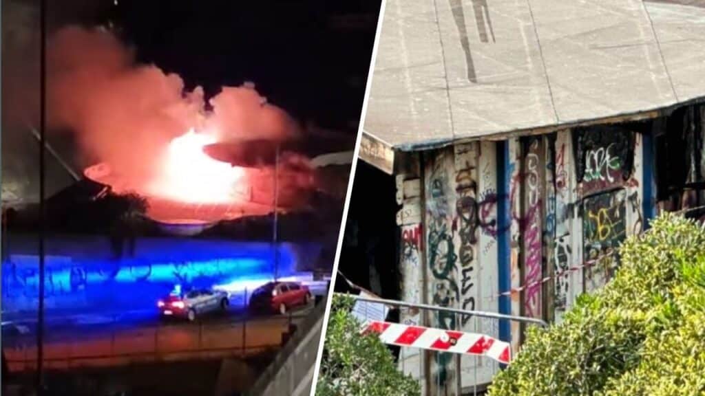 Senzatetto muore carbonizzato