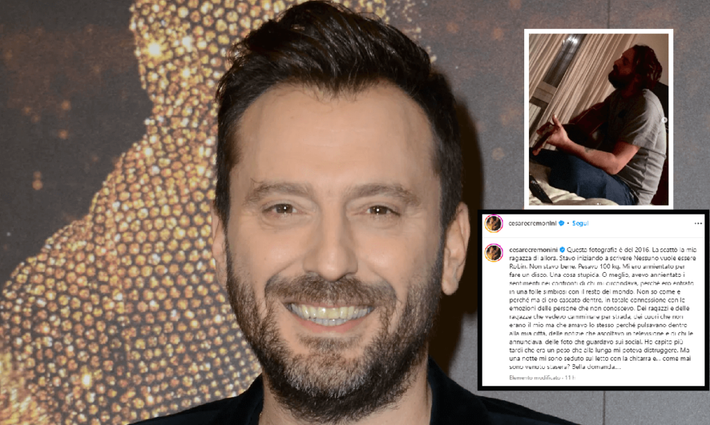 Cesare Cremonini pubblica una foto inedita Pesavo 100 kg allora, lo scatto